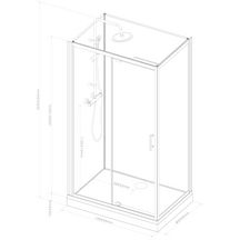 Paroi pour Cabine Alterna Concerto 2 accès de face porte pivotant 120 x 80 cm