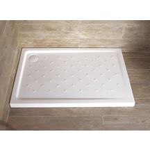 Receveur extra-plat antidérapant Seducta 2 - grès blanc - 80x120x7 cm