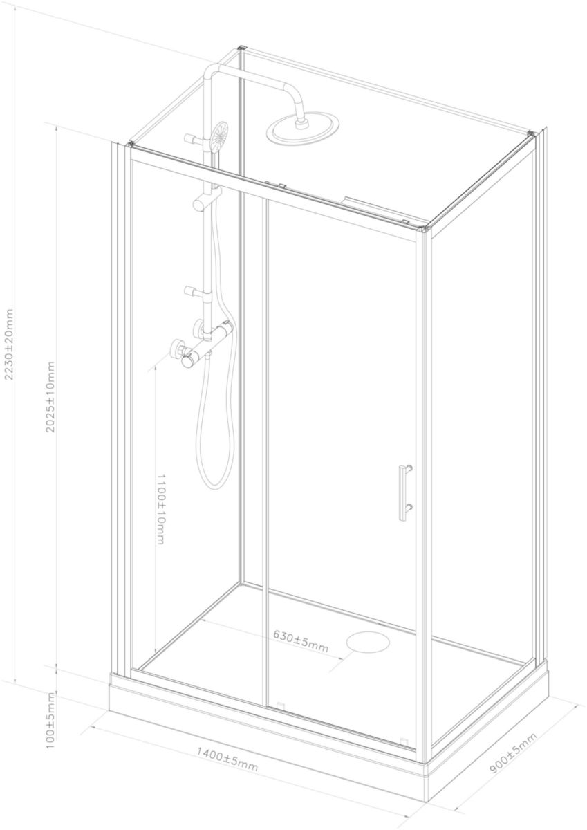 Panneaux de fond Alterna pour Cabine Concerto 2 Nu 140x90 cm en verre blanc