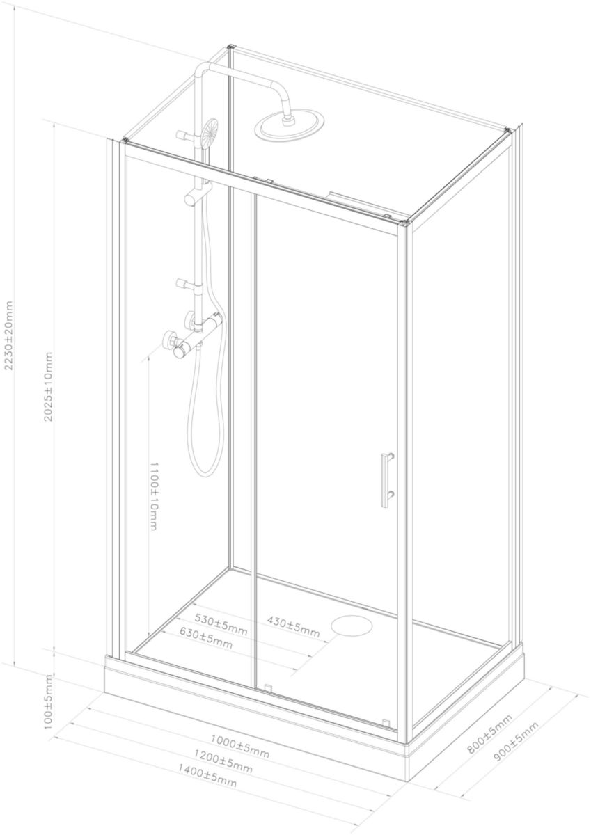 Panneaux de fond Alterna pour Cabine Concerto 2 Nu 120x90 cm en verre blanc