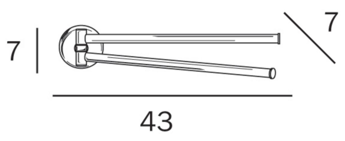 Porte serviette chromé mobile réf. A23150CR