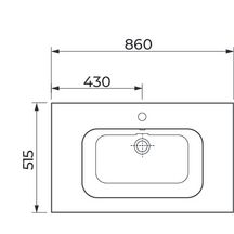 Plan de toilette Alterna All Day 86 cm en céramique