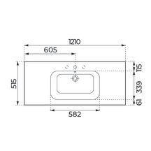 Plan de toilette Alterna All Day 120 cm vasque centrée en céramique