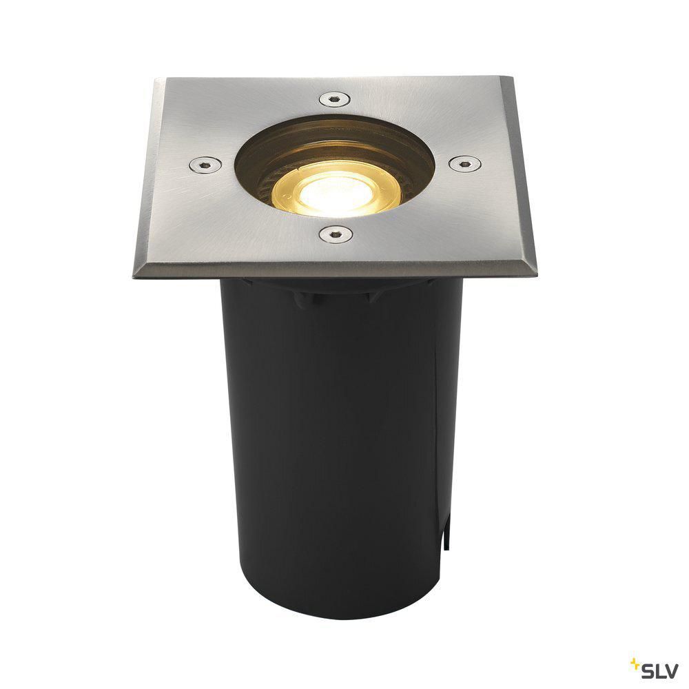 Lampe de sol Led Solasto - 6W - culot GU10 - carré 120x120 mm