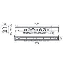 Caniveau de douche complet Concerto - ABS / inox brossé - L. 70 cm