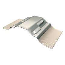 Closoir rigide aluminium Lahe-Pro alu pour tuiles Grands Moules du sud et Canal beige L. 2 m l. 140 mm