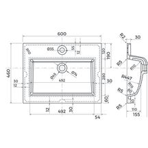 Plan de toilette Alterna Concerto2 60 cm en synthèse vasque centrée