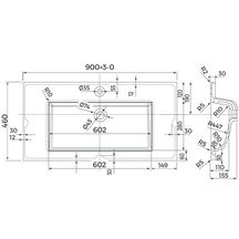 Plan de toilette Alterna Concerto2 90 cm en synthèse vasque centrée