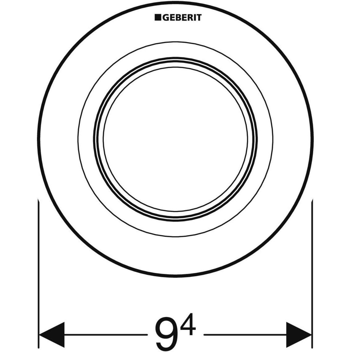 Bouton pneumatique de déclenchement de chasse simple touche encastré blanc réf. 116040111