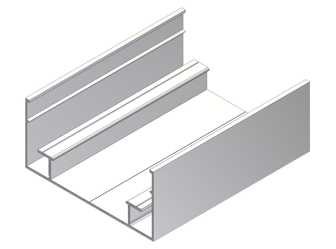 Profil aluminium lisse Influence - blanc - H. 38,5 mm - L. 3,05 m