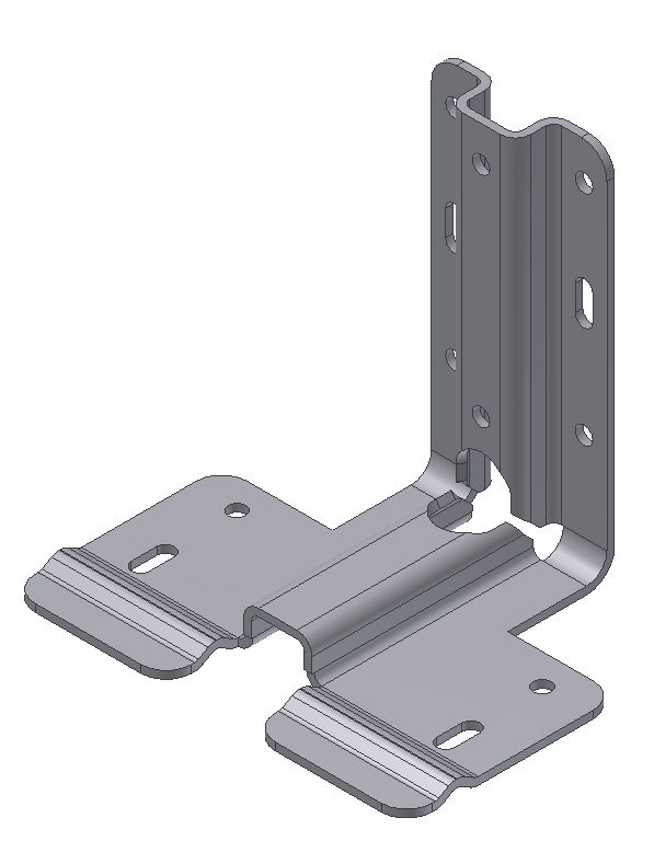 Equerre pour lisse basse et haute - acier galvanisé