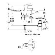 Mitigeur monocommande Lavabo Taille S Concetto Chromé 3220410E