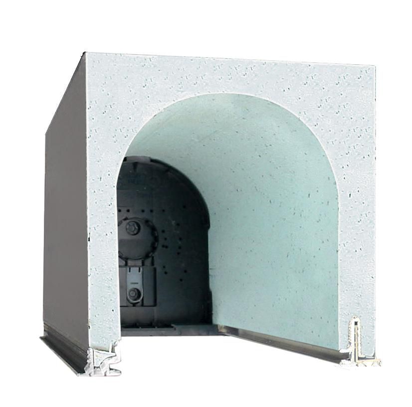 Coffre tunnel seul 28 thermic Elite tab 3000 sans sous face, pose avec étayage, support enduit 3000 mm x 280 mm