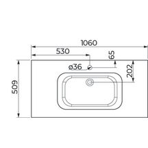 Plan de toilette Alterna All Day vasque centrée 105 cm céramique noir mat