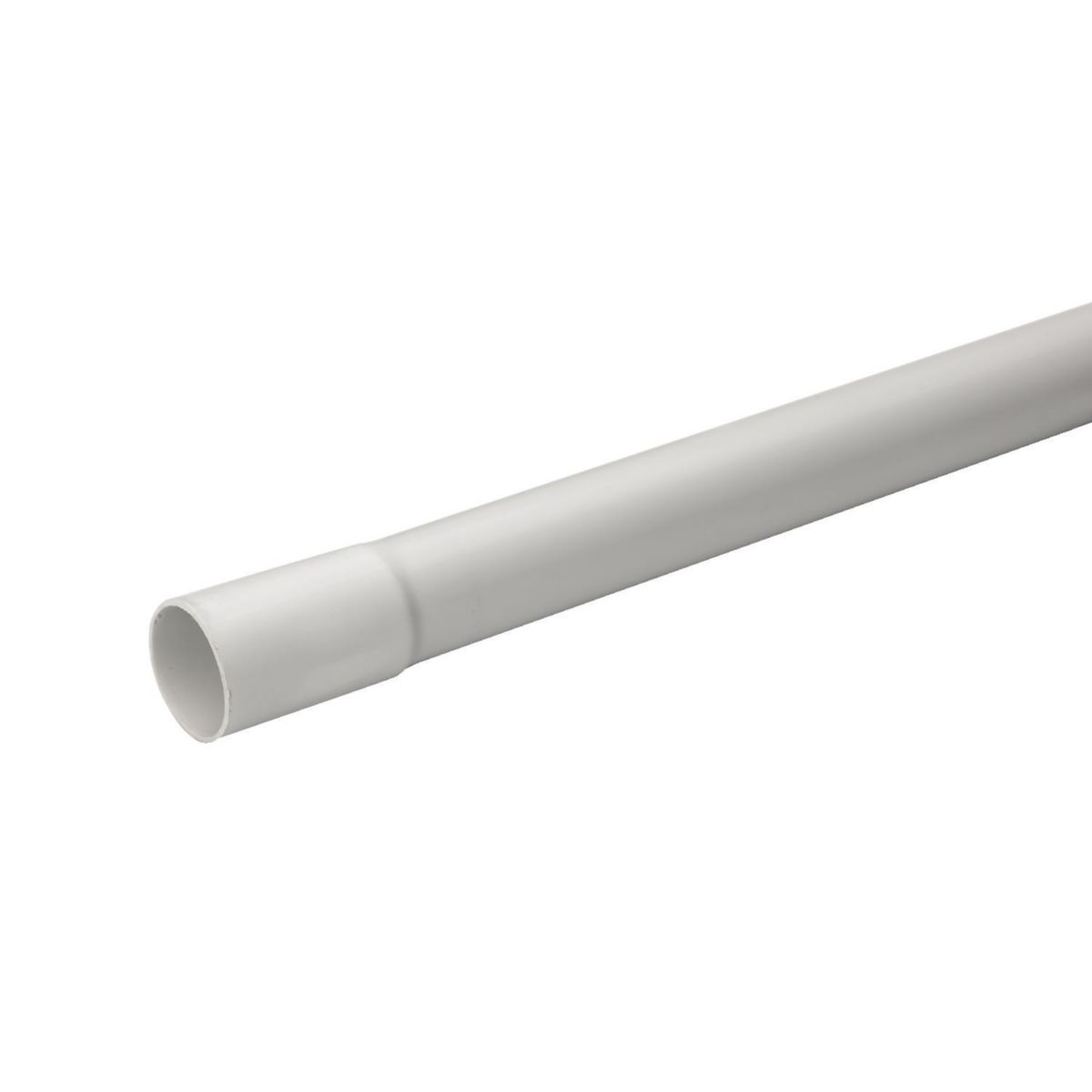 Mureva Tube - conduit rigide tulipé - gris RAL 7035 - longueur 3 m - diamètre externe 32 mm - diamètre interne 27,8 mm - section 607 mm² - résistance 750 N - PVC - GT 3321 Réf. IMT50632