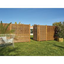 Poteau percé pour platine - pin lamellé-collé marron - traité classe 4 - L. 2 m - 90x90 mm