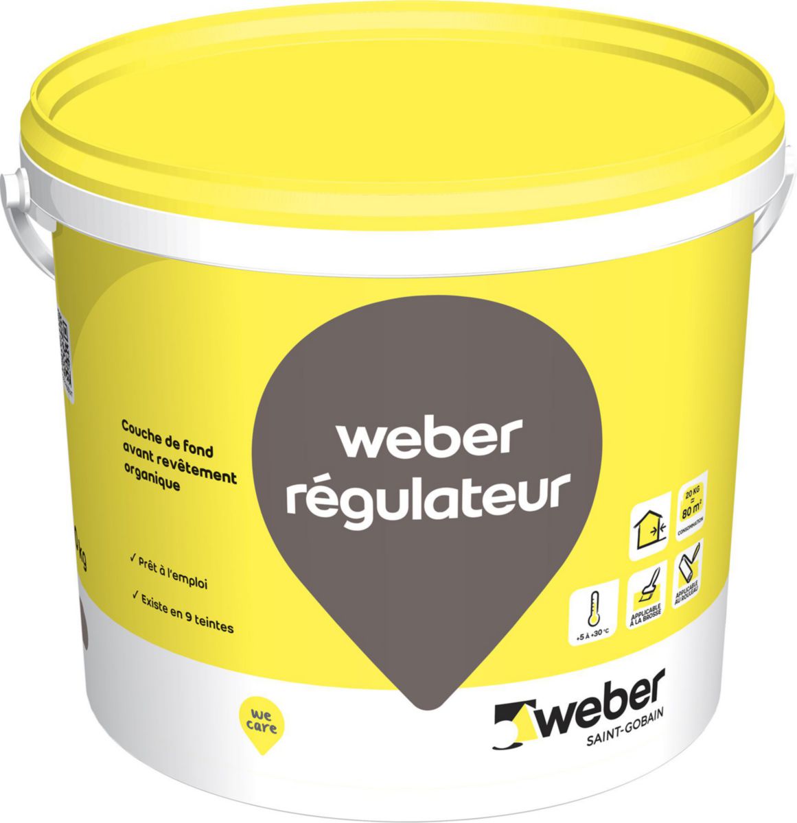 Couche de fond weber régulateur pour revêtement organique - blanc 0700 - seau de 20 kg