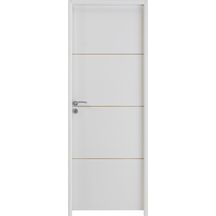 Porte alvéolaire seule ferrée prépeinte Nicia 204x83cm PDDT droite emballée