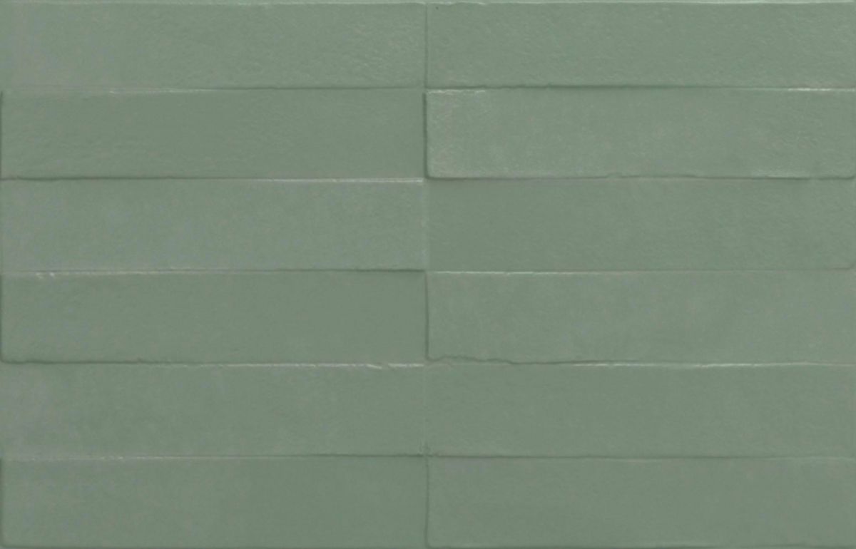 Faïence décor pour mur intérieur Liv'In - brick olive green - 26,7x41,6 cm