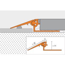 Profilé de transition réglable pour sol Reno-V AEVT80B20 aluminium anodisé mat H. 8 mm L. 2,50 m