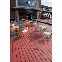 Lame terrasse bois composite Piazza One - red padouk - 25x140 mm - L. 4 m