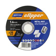 Disque à tronçonner pour métaux - Ø 125 mm - Ø alésage 22,23 mm - ép. 1,6 mm - blister de 20 pcs