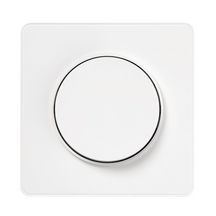 Plaque de finition pour prise murale Odace Touch - 1 poste - blanc brillant