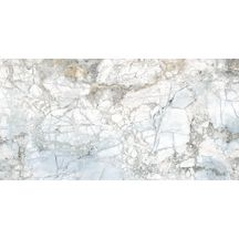 Carrelage sol/mur intérieur grès cérame Supreme - white poli rectifié - 75,5x151 cm