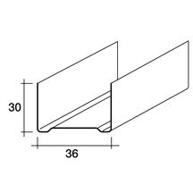 Rail métallique pour cloison sèche R36 - 30x36 mm - L. 3 m