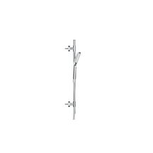 Ensemble de douche Alterna SEDUCTA 2 douchette à main carrée 130 x 130 mm 4 jets avec barre de douche inox et flexible de douche chromé