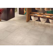 Carrelage imitation béton Canvas Secco - grès cérame rectifié - ton cinza - 89x89 cm - ép. 10,5 mm