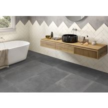 Plinthe carrelage sol intérieur grès cérame Crossway - grey mat - rectifié - 9,5x59,7 cm