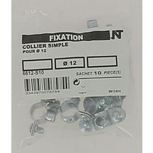 Collier simple superchromé diamètre 12mm sachet de 10 pièces Noyon et Thiebault 6612-S10