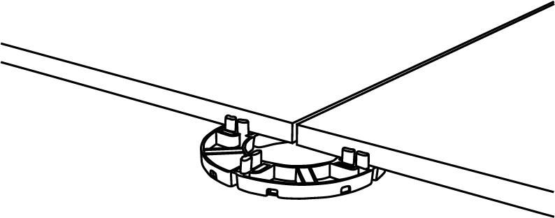 Support fixe Outdoor Plus pour pose de carreaux sur plots - H. 20 mm