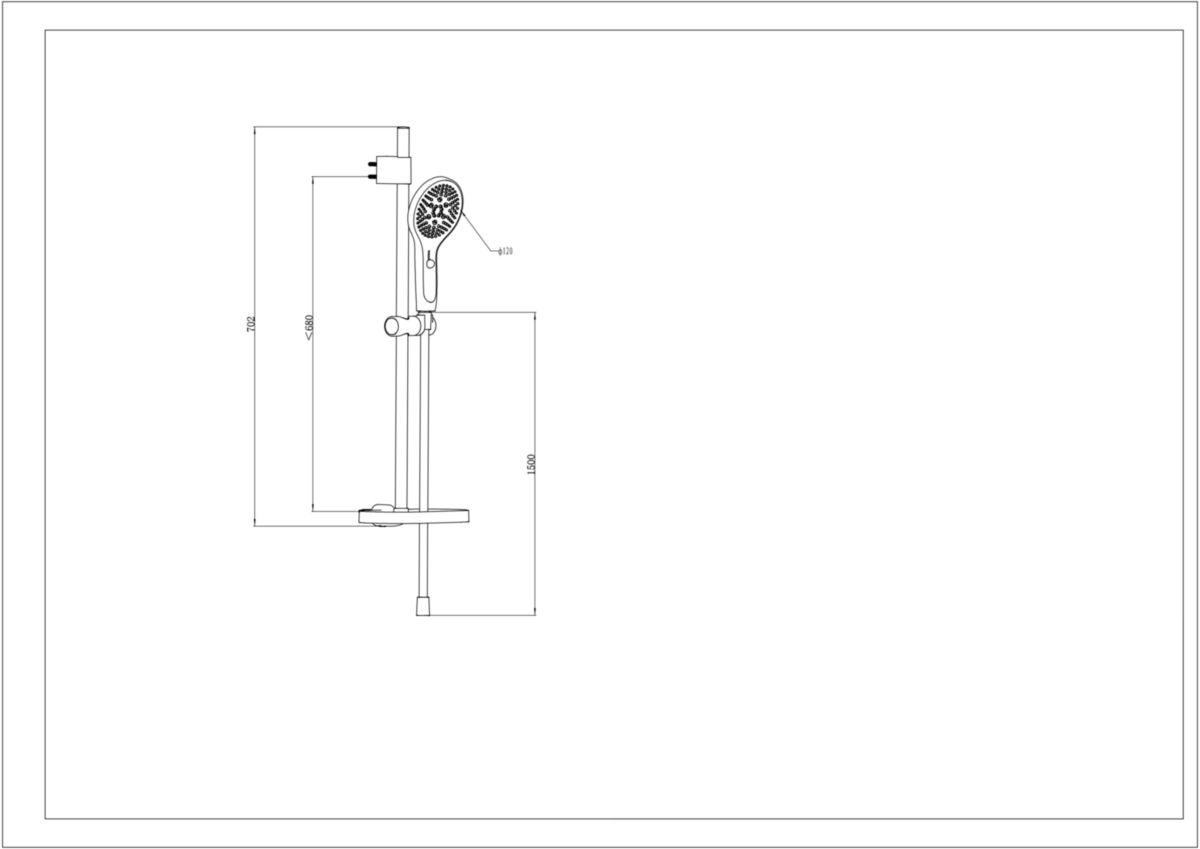 Ensemble de douche Alterna PLENITUDE 2 douchette à main ø 120 mm 3 jets avec barre de douche inox et flexible de douche chromé