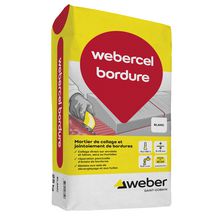 Mortier pour collage d'îlot Webercel bordure - gris - sac de 25 kg