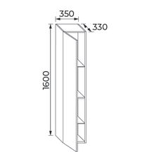 Colonne Alterna Domino - hauteur 160 cm - 1 porte - gris anthracite laqué