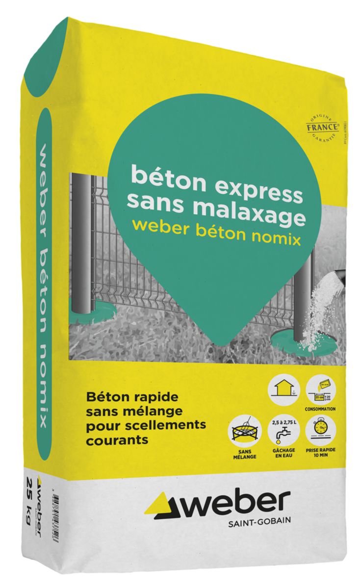 Produit de maçonnerie weber béton nomix - sac de 25 kg