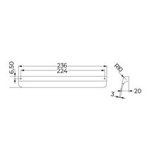 Poignées pour meuble sous-vasque Alterna Domino - inox brossé - contient 3 poignées