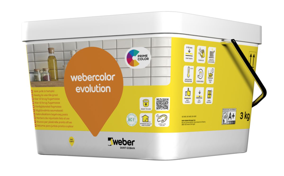 Joint de carrelage webercolor evolution - noir - seau de 3 kg