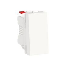 Bouton poussoir à connexion rapide Unica - 10A - blanc - 1 module