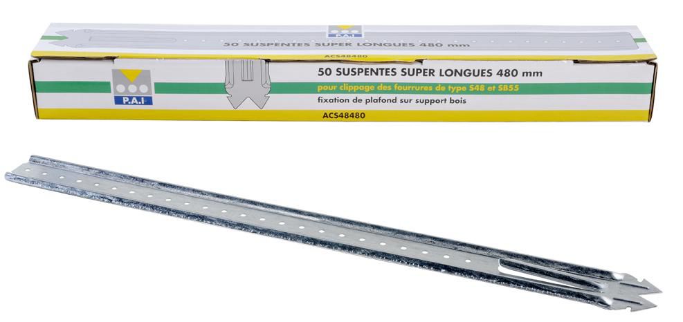 Suspente super longue pour fourrure 17-47 - L. 480 mm - boîte de 50 pcs