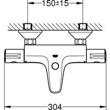 Mitigeur thermostatique bain douche grohtherm 800 réf. 34569000