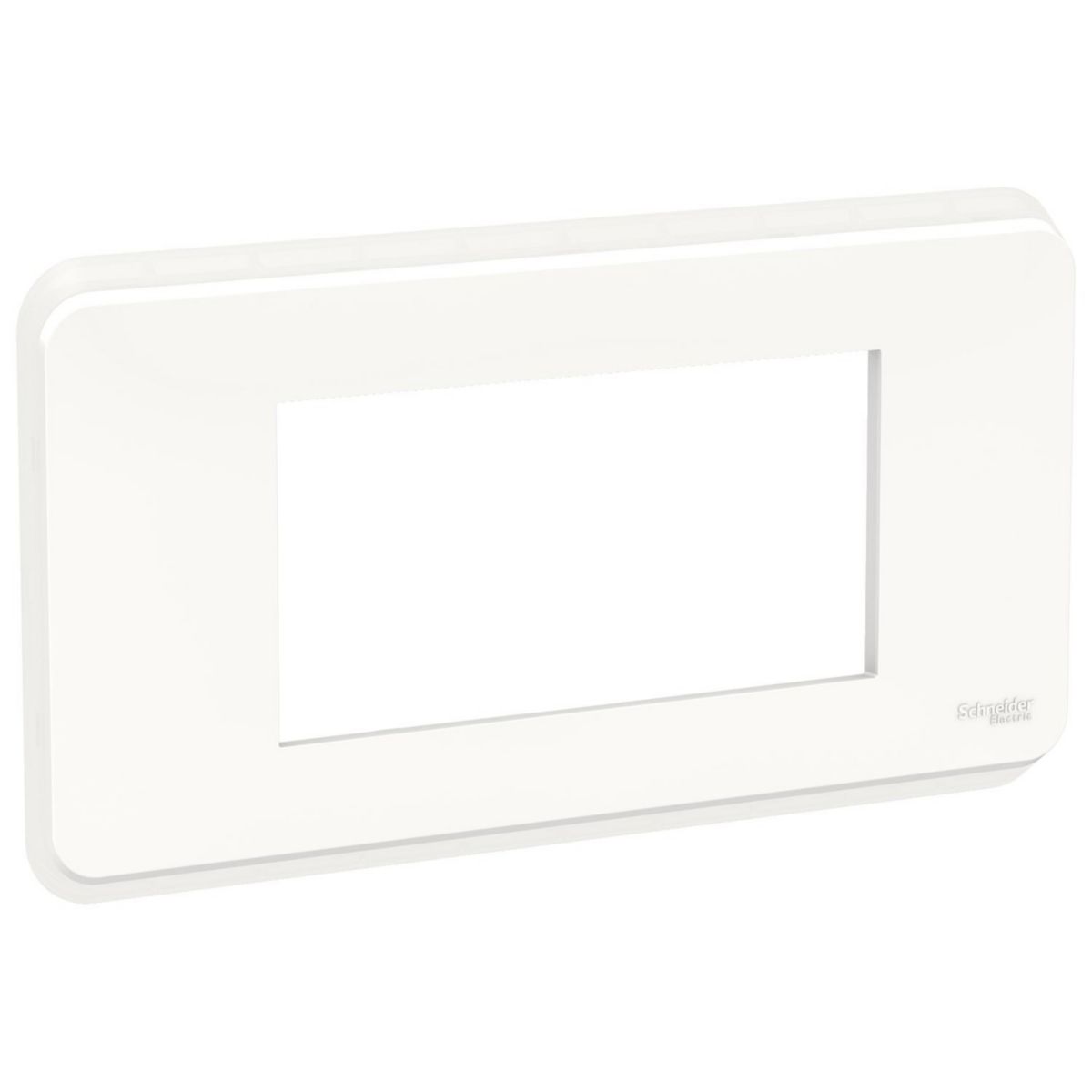 Plaque de finition Unica Pro - 4 modules - blanc