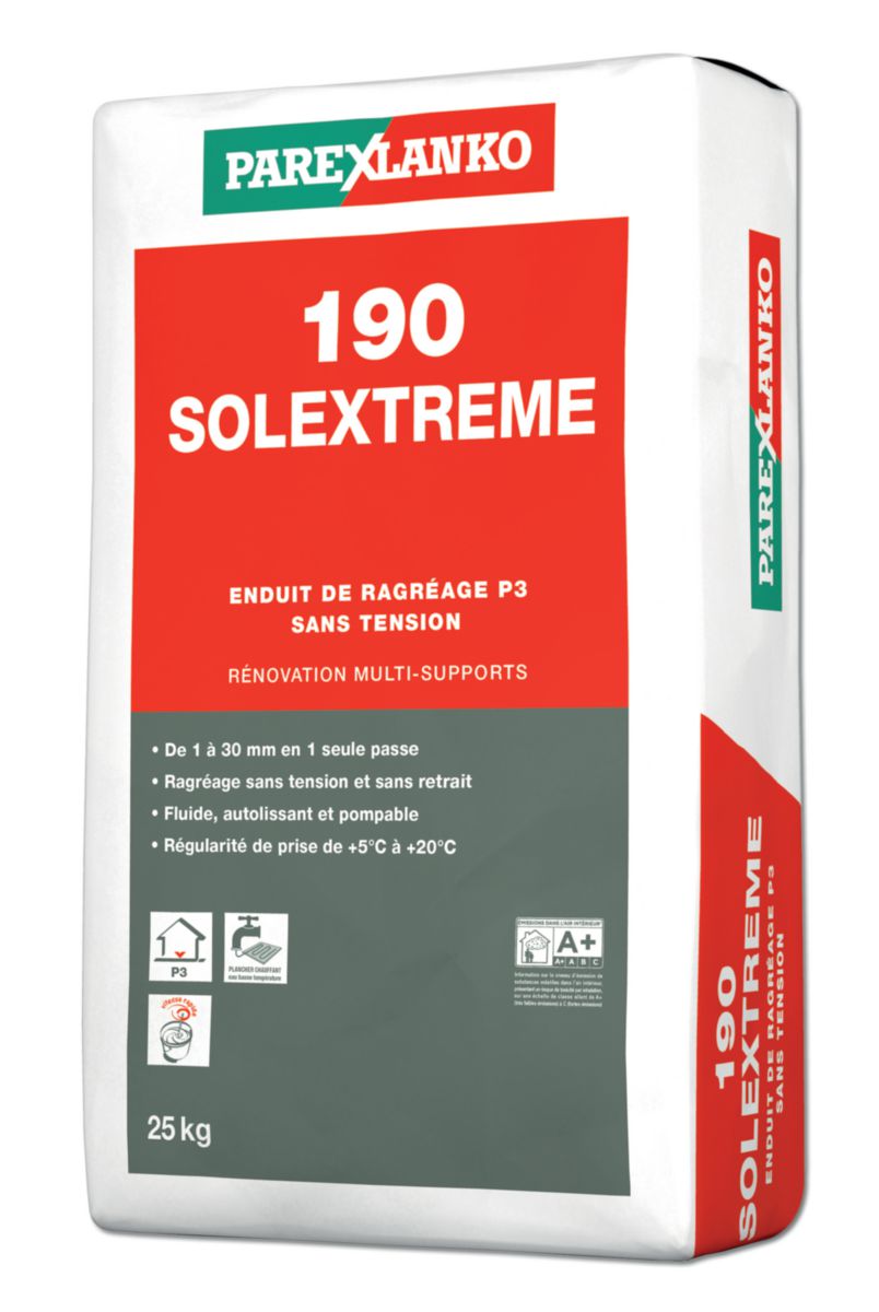 Ragréage sol spécial rénovation 190 Solextrême - sac de 25 kg