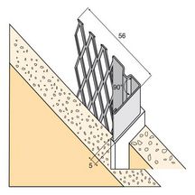 Modénature déployée pour enduit gratté épaisseur 10mm jonc PVC blanc longueur 3m