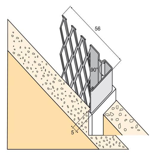 Modénature déployée pour enduit gratté épaisseur 10mm jonc PVC blanc longueur 3m