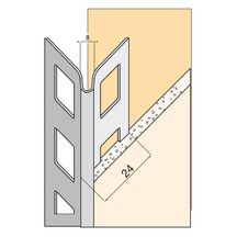 Protège-angle sortant aluminium perforé Fazer - angles allongés - enduit ép. 6 mm - ailes 25 mm - L. 2,5 m