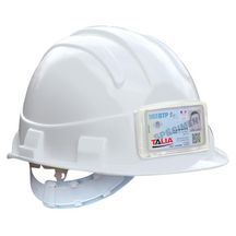 Casque opale blanc avec porte badge monté Réf. 564271