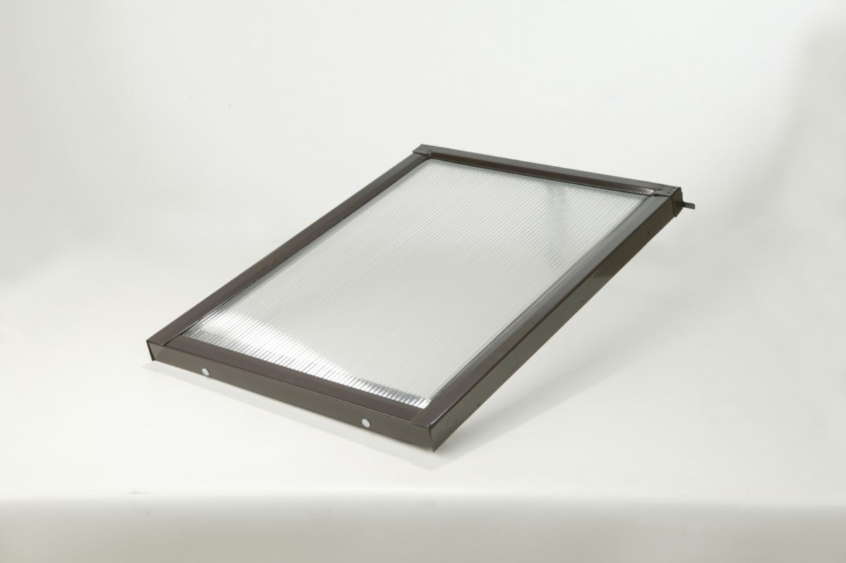 Ouvrant seul pour châssis de toit - polycarbonate brun - 560x420 mm